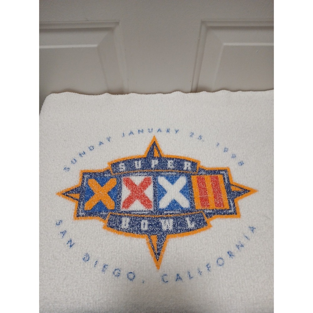Super Bowl XXXII 32 January 25,1998 San Diego Hand Towel Football The Big Game